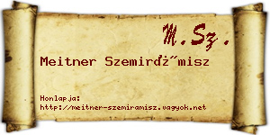 Meitner Szemirámisz névjegykártya